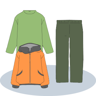 画像:長そでシャツ・長ズボン