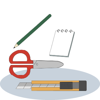 画像:筆記用具・はさみ・カッター