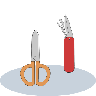 画像:はさみ・万能ナイフ