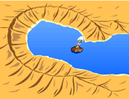 約1万3,000年前 姶良カルデラの南側に火山が誕生した時の想像図