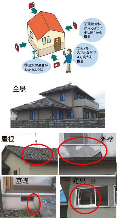 罹災証明書用の写真の撮り方(家の外編)