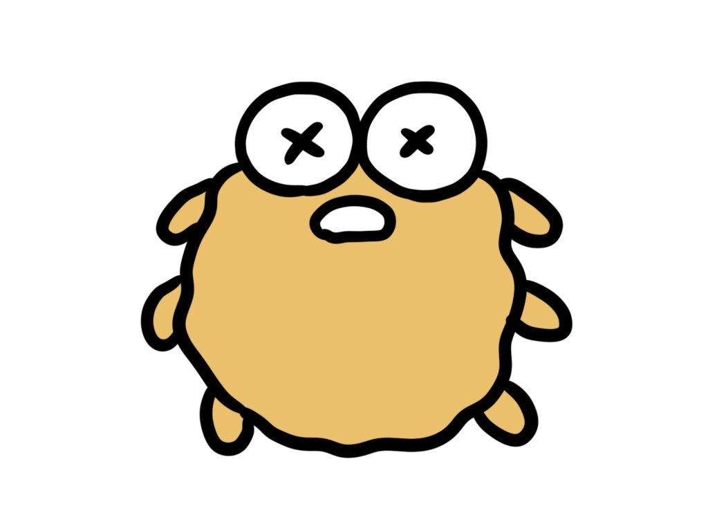 弱ったトコジラミのイラスト